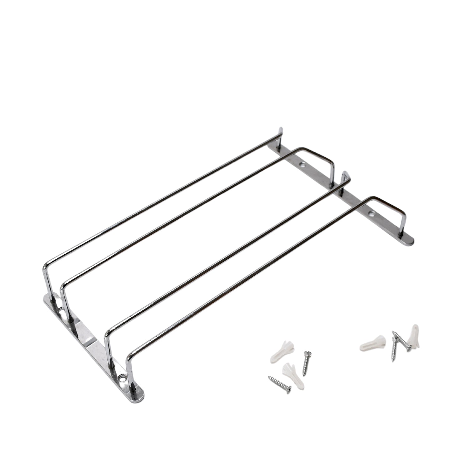 5266 Wine Glass Holder Hanging Drinking Glasses Stemware Rack Under Cabinet Storage Organizer Double Row For Baar & cafes Use DeoDap 5266 Wine Glass Holder Hanging Drinking Glasses Stemware Rack Under Cabinet Storage Organizer Double Row For Baar & cafes Use DeoDap
